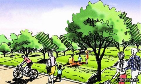 綠色觀賞廣場設計圖