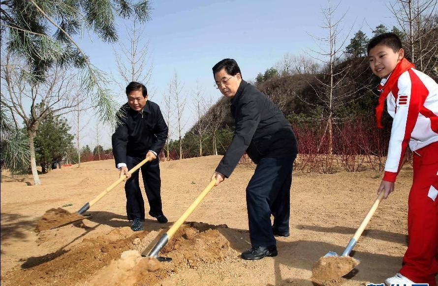 胡錦濤 義務(wù)植樹(shù) 永定河