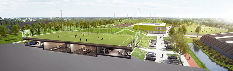 荷蘭高速公路上方的運動公園
