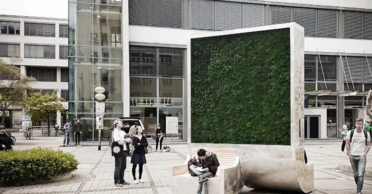 街道上的植物墻，路人會(huì)豎起拇指