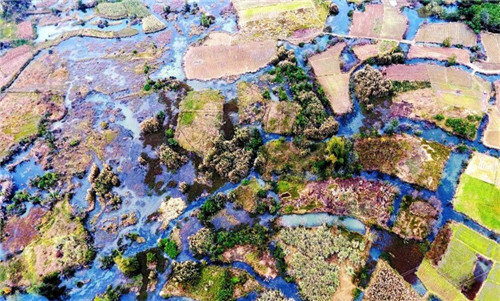航拍生態(tài)綠洲——都安澄江國家濕地公園