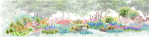 河北省第二屆（秦皇島）園博會花境創意作品——山·城·沙·海