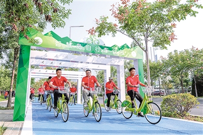 河南：鄭東新區(qū)智慧島自行車公園建成投用