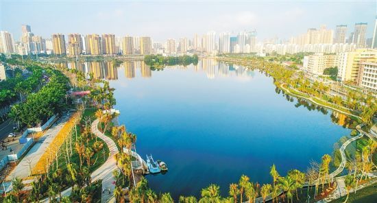 海口紅城湖改造經驗：從海宅塘到城市公園