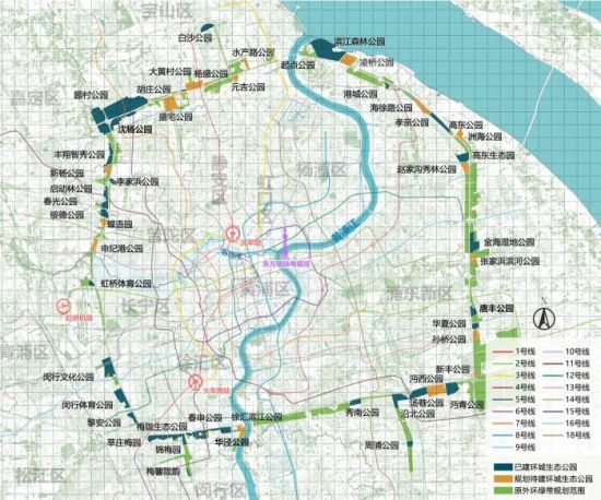 上海走向“城在園中” 環(huán)城生態(tài)公園帶雛形初具