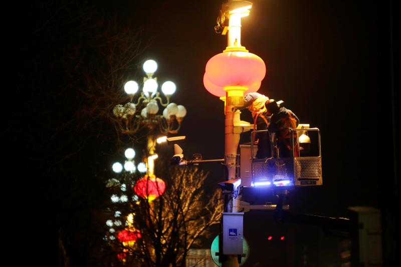 長安街及沿線景觀布置進(jìn)入“春節(jié)模式”