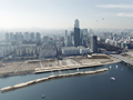 河流和城市的景觀——韓國(guó)首爾汝矣島輪渡碼頭
